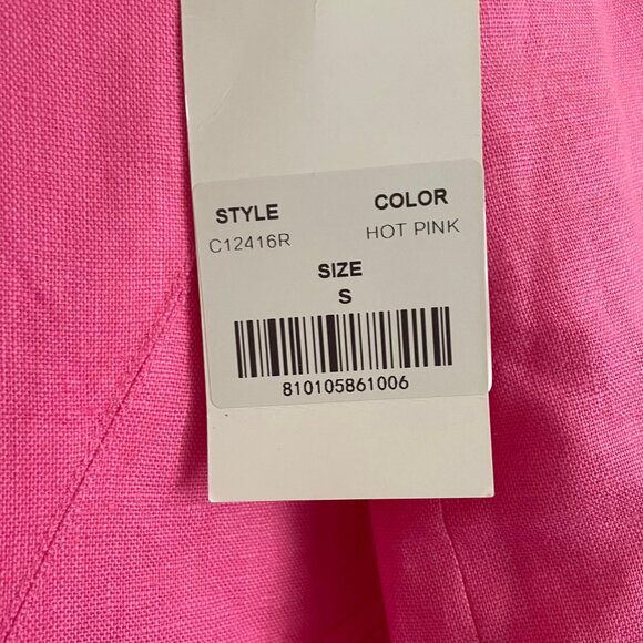 NWT Central Park West Blazer Blake Pink Linen Jacket Structured Career‎ Chic - Picture 3 of 7